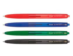 PILOT Bolígrafo retráctil SuperG rojo. Diámetro de bola 1mm. BPGG-8R-M-R