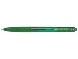 PILOT Bolígrafo retráctil SuperG verde. Diámetro de bola 1mm. BPGG-8R-M-G