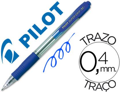 PILOT Boligrafo retractil Supergrip azul Tinta aceite BPGP-10R-M-L