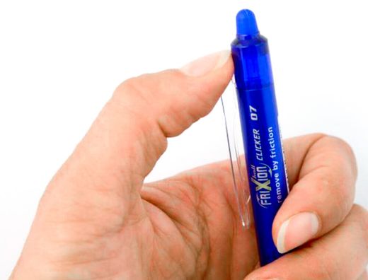 PILOT Bolígrafo tinta borrable Frixion Clicker azul trazo 0,4 mm NFCA