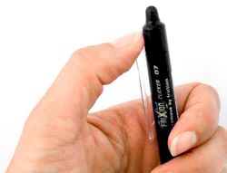 PILOT Bolígrafo tinta borrable Frixion Clicker negro trazo 0,4 mm BLRT-FR7-B