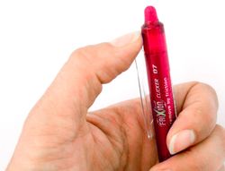 PILOT Bolígrafo tinta borrable Frixion Clicker rojo trazo 0,4 mm BLRT-FR7-R