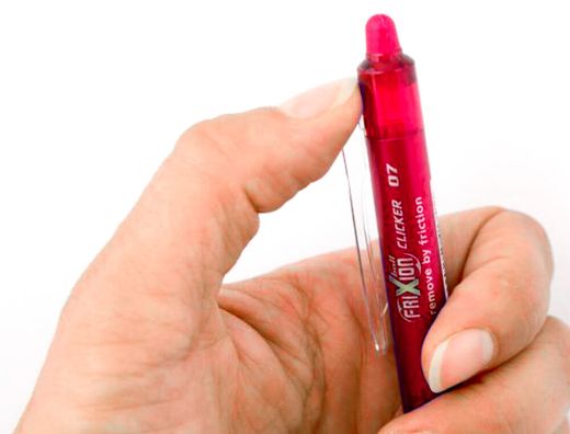 PILOT Bolígrafo tinta borrable Frixion Clicker rojo trazo 0,4 mm BLRT-FR7-R