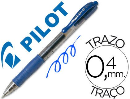 PILOT Roller G-2 Retráctil tinta Gel Azul BL-G2-7-L
