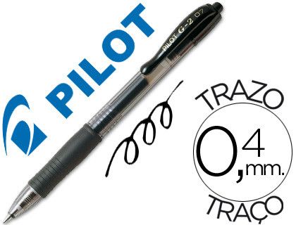 PILOT Roller G-2 Retráctil tinta Gel Negro BL-G2-7-B