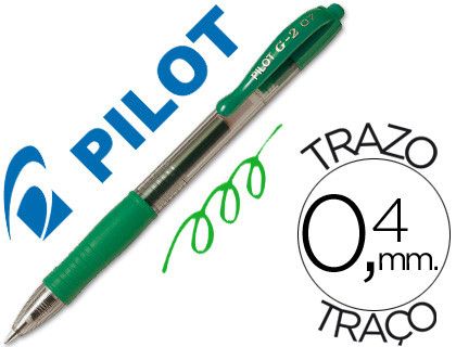 PILOT Roller G-2 Retractil tinta Gel Verde BL-G2-7-G