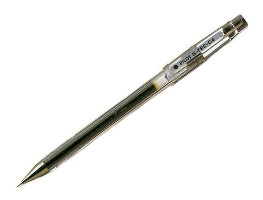 PILOT Roller G-TEC-C4 Negro Trazo: 0,2 mm Tinta gel BL-GC4-B