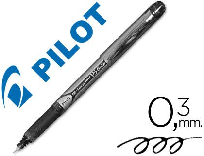 PILOT Roller V5 Grip Negro Trazo 0,3 mm Tinta liquida BXGPN-V5-B