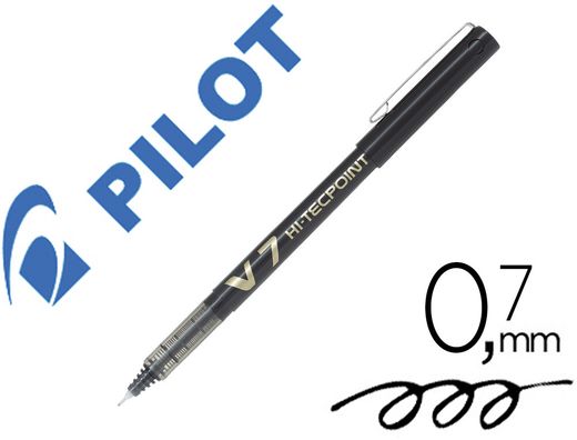 PILOT Roller V7 Negro Tinta liquida BX-V7-B Diámetro de bola: 0,7 mm