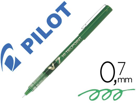PILOT Roller V7 Verde Tinta liquida BX-V7-V Diámetro de bola: 0,7 mm