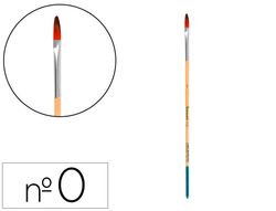 Pincel para pintura acrilica y acuarela liderpapel n 0 punta filbert / lengua gato de pelo sintetico certificado
