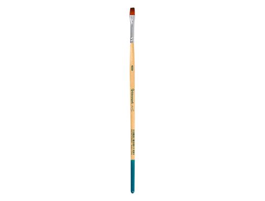 Pincel para pintura acrilica y acuarela liderpapel n 0 punta plana de pelo sintetico certificado fsc
