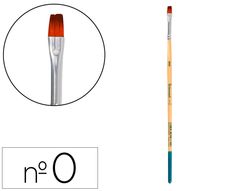 Pincel para pintura acrilica y acuarela liderpapel n 0 punta plana de pelo sintetico certificado fsc