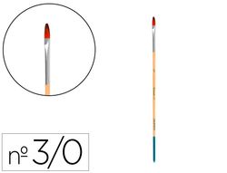 Pincel para pintura acrilica y acuarela liderpapel n 000 punta filbert / lengua gato de pelo sintetico certificado