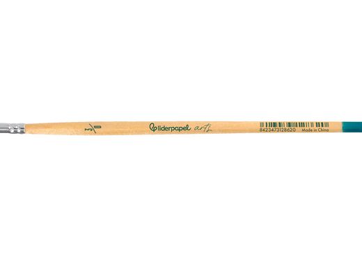 Pincel para pintura acrilica y acuarela liderpapel n 000 punta plana de pelo sintetico certificado fsc
