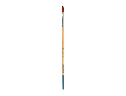 Pincel para pintura acrilica y acuarela liderpapel n 1 punta filbert / lengua gato de pelo sintetico certificado