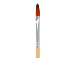 Pincel para pintura acrilica y acuarela liderpapel n 1 punta filbert / lengua gato de pelo sintetico certificado