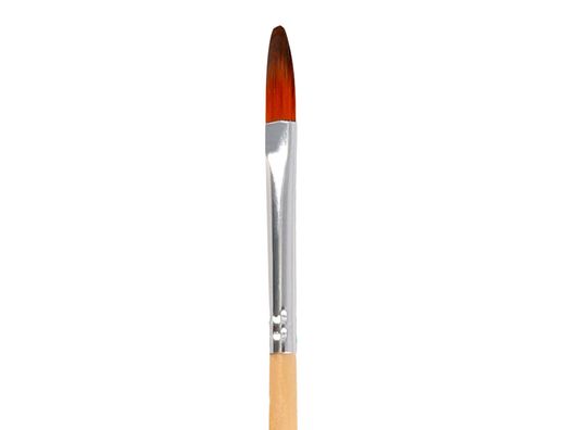 Pincel para pintura acrilica y acuarela liderpapel n 1 punta filbert / lengua gato de pelo sintetico certificado
