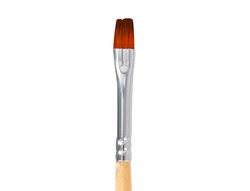 Pincel para pintura acrilica y acuarela liderpapel n 1 punta plana de pelo sintetico certificado fsc