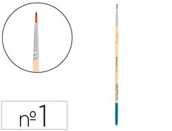 Pincel para pintura acrilica y acuarela liderpapel n 1 punta redonda de pelo sintetico certificado fsc