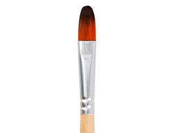 Pincel para pintura acrilica y acuarela liderpapel n 10 punta filbert / lengua gato de pelo sintetico certificado