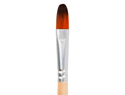 Pincel para pintura acrilica y acuarela liderpapel n 10 punta filbert / lengua gato de pelo sintetico certificado