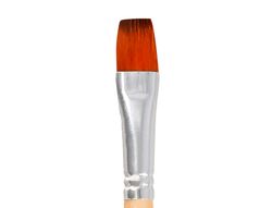Pincel para pintura acrilica y acuarela liderpapel n 10 punta plana de pelo sintetico certificado fsc