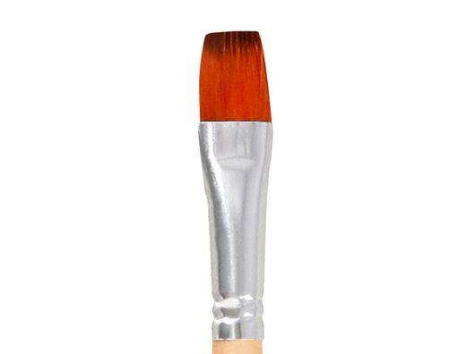 Pincel para pintura acrilica y acuarela liderpapel n 10 punta plana de pelo sintetico certificado fsc