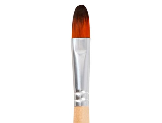 Pincel para pintura acrilica y acuarela liderpapel n 11 punta filbert / lengua gato de pelo sintetico certificado