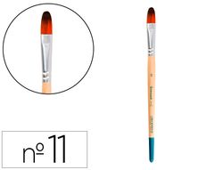 Pincel para pintura acrilica y acuarela liderpapel n 11 punta filbert / lengua gato de pelo sintetico certificado