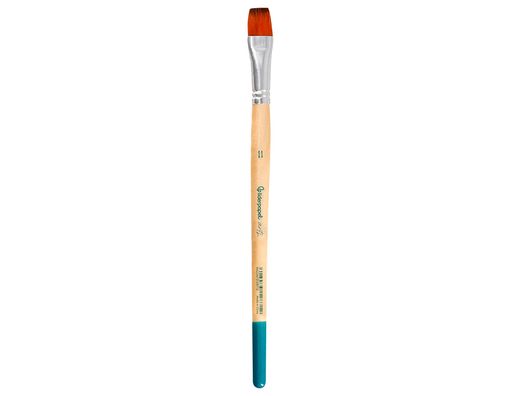 Pincel para pintura acrilica y acuarela liderpapel n 11 punta plana de pelo sintetico certificado fsc