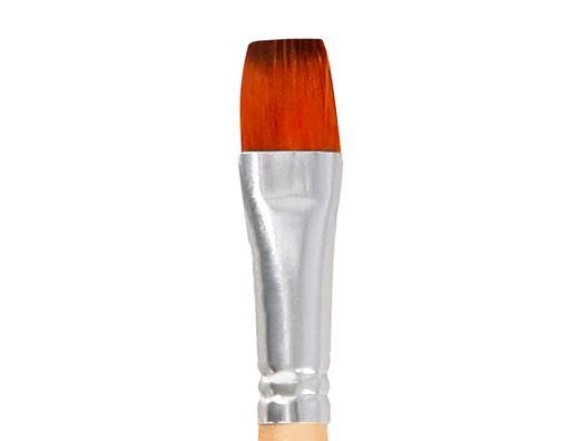 Pincel para pintura acrilica y acuarela liderpapel n 11 punta plana de pelo sintetico certificado fsc