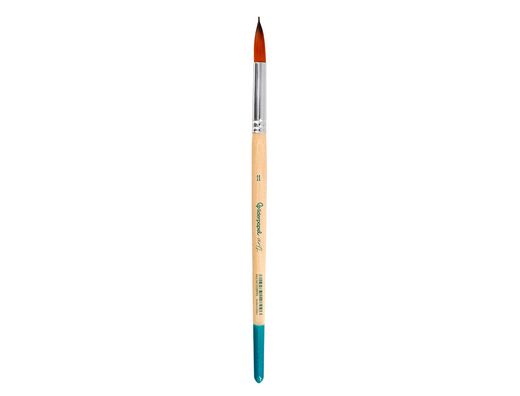 Pincel para pintura acrilica y acuarela liderpapel n 11 punta redonda de pelo sintetico certificado fsc