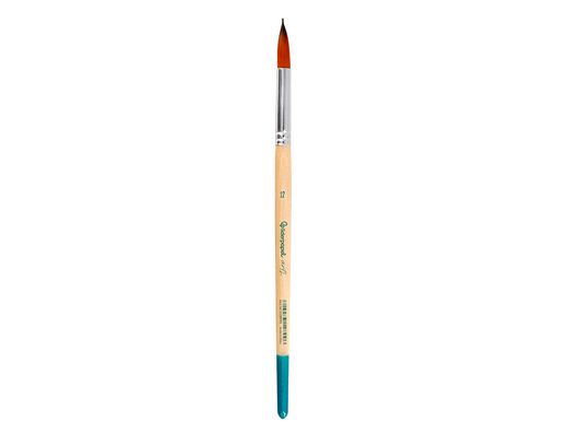 Pincel para pintura acrilica y acuarela liderpapel n 12 punta redonda de pelo sintetico certificado fsc