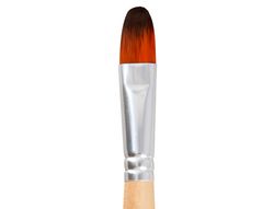 Pincel para pintura acrilica y acuarela liderpapel n 13 punta filbert / lengua gato de pelo sintetico certificado