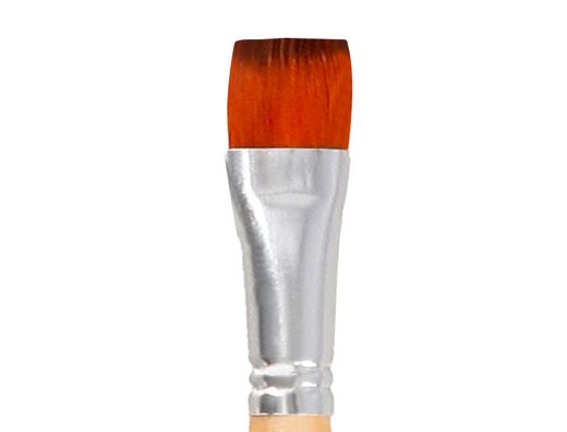 Pincel para pintura acrilica y acuarela liderpapel n 13 punta plana de pelo sintetico certificado fsc