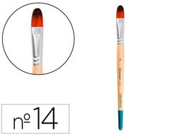 Pincel para pintura acrilica y acuarela liderpapel n 14 punta filbert / lengua gato de pelo sintetico certificado