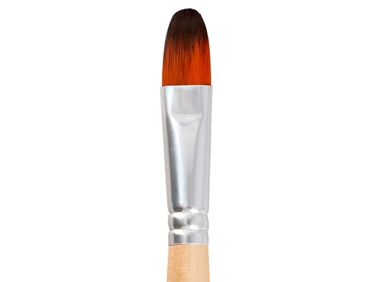 Pincel para pintura acrilica y acuarela liderpapel n 14 punta filbert / lengua gato de pelo sintetico certificado