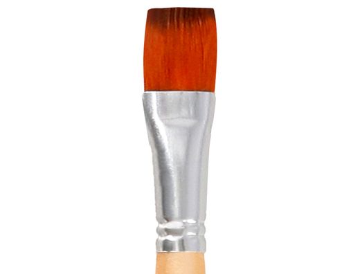 Pincel para pintura acrilica y acuarela liderpapel n 14 punta plana de pelo sintetico certificado fsc