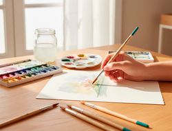 Pincel para pintura acrilica y acuarela liderpapel n 14 punta redonda de pelo sintetico certificado fsc