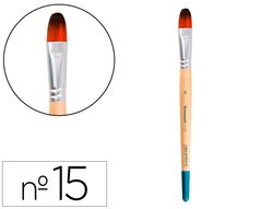 Pincel para pintura acrilica y acuarela liderpapel n 15 punta filbert / lengua gato de pelo sintetico certificado