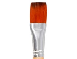 Pincel para pintura acrilica y acuarela liderpapel n 15 punta plana de pelo sintetico certificado fsc