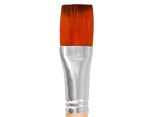 Pincel para pintura acrilica y acuarela liderpapel n 15 punta plana de pelo sintetico certificado fsc