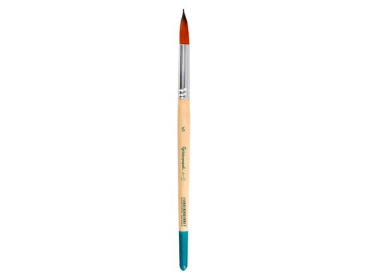 Pincel para pintura acrilica y acuarela liderpapel n 15 punta redonda de pelo sintetico certificado fsc