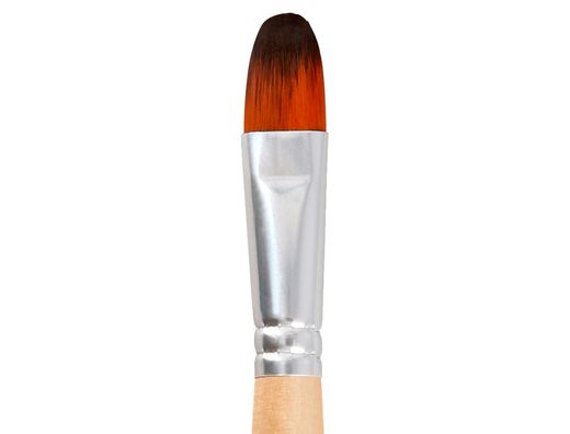 Pincel para pintura acrilica y acuarela liderpapel n 16 punta filbert / lengua gato de pelo sintetico certificado