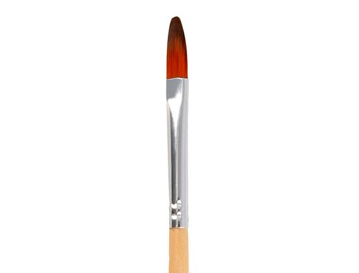 Pincel para pintura acrilica y acuarela liderpapel n 2 punta filbert / lengua gato de pelo sintetico certificado