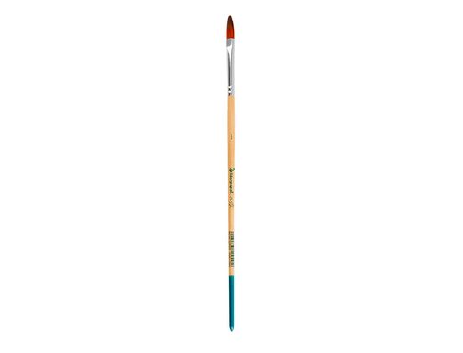 Pincel para pintura acrilica y acuarela liderpapel n 3 punta filbert / lengua gato de pelo sintetico certificado