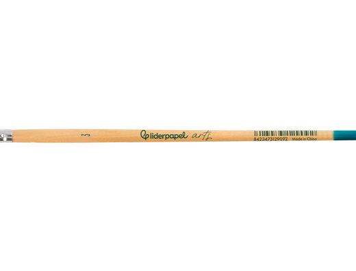 Pincel para pintura acrilica y acuarela liderpapel n 3 punta filbert / lengua gato de pelo sintetico certificado