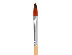 Pincel para pintura acrilica y acuarela liderpapel n 3 punta filbert / lengua gato de pelo sintetico certificado