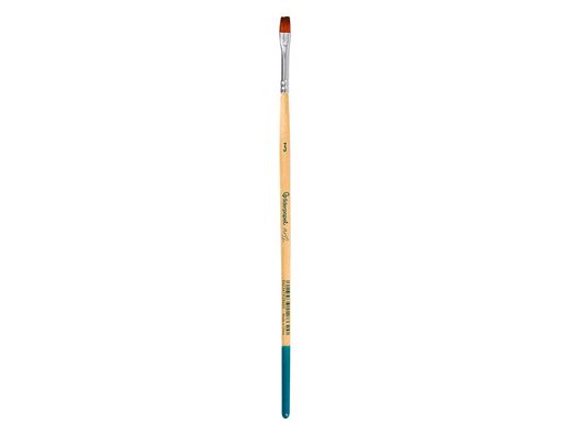Pincel para pintura acrilica y acuarela liderpapel n 3 punta plana de pelo sintetico certificado fsc
